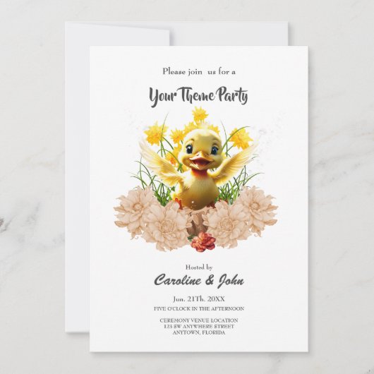 Lief klein eendje kaart (Voorkant)