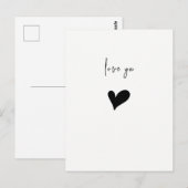 Lief klein hart minimalistisch briefkaart (Voorkant / Achterkant)