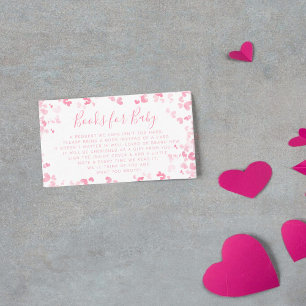 Lief Klein Hartje Valentijnsdag Baby Shower Boek Informatiekaartje