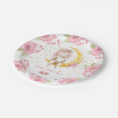 Lief klein konijntje baby meisje douche papieren bordje (Gekanteld)