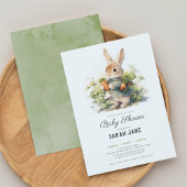 Lief klein konijntje baby shower kaart