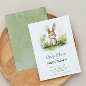 Lief klein konijntje baby shower kaart