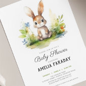 Lief klein konijntje baby shower kaart