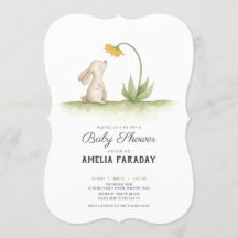 Lief klein konijntje baby shower