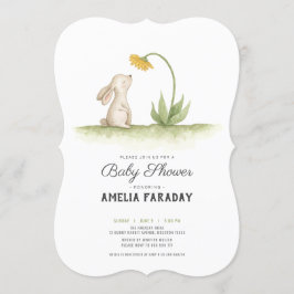 Lief klein konijntje baby shower kaart