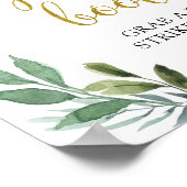 Lief klein lam groen foto cabine teken poster (Hoek)