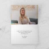 Lief klein lam roze rozen groen foto bedankkaart (Binnen)