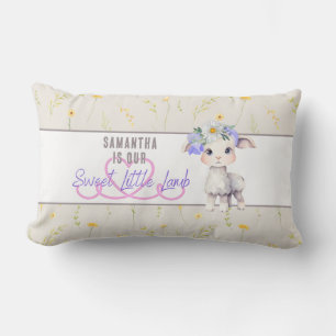 Lief klein lammetje gepersonaliseerd lumbaal kusse kussen