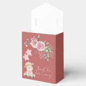 Lief klein lamsblos roze bloemen groen bedankdoosjes (Geopend)