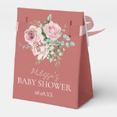 Lief klein lamsblos roze bloemen groen bedankdoosjes (Achterkant)