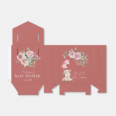 Lief klein lamsblos roze bloemen groen bedankdoosjes (Uitgevouwen)