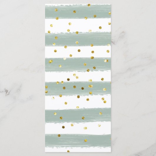 Lief klein lamsgroen Baby shower Menu (Achterkant)