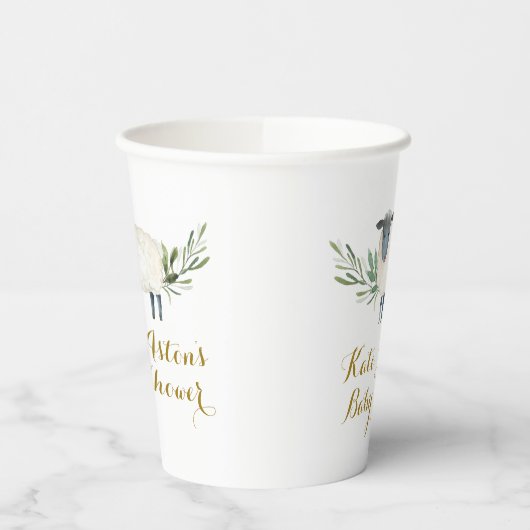 Lief klein lamsgroen Baby shower papier beker (Links)