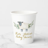 Lief klein lamsgroen Baby shower papier beker (Voorkant)