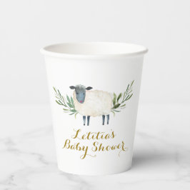 Lief klein lamsgroen Baby shower papier beker