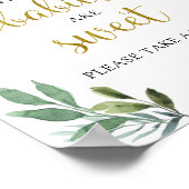 Lief klein lamsgroen Baby's zijn zoet Poster (Hoek)