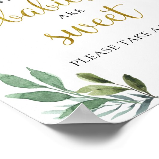 Lief klein lamsgroen Baby's zijn zoet Poster (Hoek)