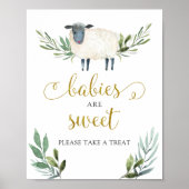 Lief klein lamsgroen Baby's zijn zoet Poster (Voorkant)
