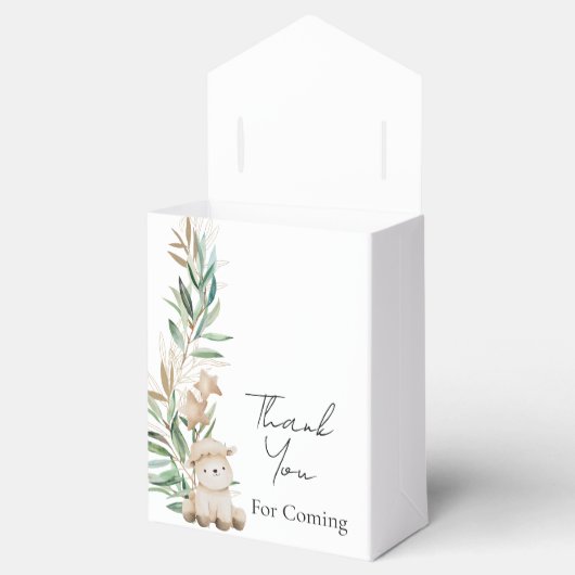 Lief klein lamsgroen dank u bedankdoosjes (Geopend)