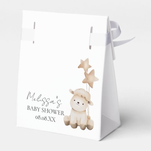 Lief klein lamsgroen dank u bedankdoosjes (Achterkant)