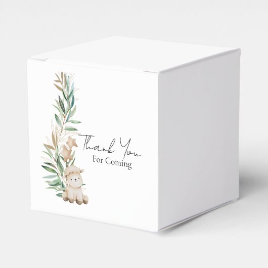 Lief klein lamsgroen dank u bedankdoosjes (Voorkant Zijde)