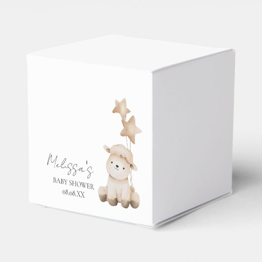 Lief klein lamsgroen dank u bedankdoosjes (Achterkant)