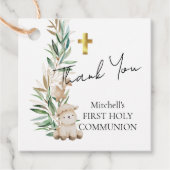 Lief klein lamsgroen Eerste Heilige Communie Bedankjes Labels (Voorkant)