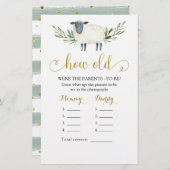 Lief klein lamsgroen Hoe oude ouders (Voorkant / Achterkant)