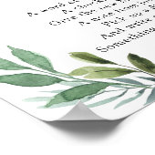 Lief klein lamsgroen Late Night Luierbord Poster (Hoek)