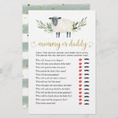 Lief klein lamsgroen mammie of papa (Voorkant / Achterkant)