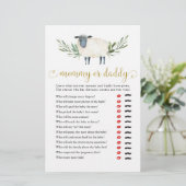 Lief klein lamsgroen mammie of papa (Staand voorkant)