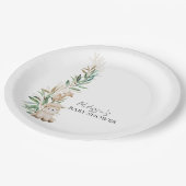 Lief klein lamsgroen op maat papieren bordje (Gekanteld)