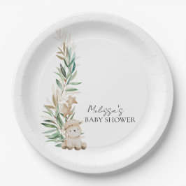 Lief klein lamsgroen op maat papieren bordje