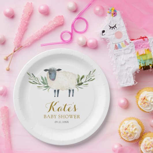Lief klein lamsgroen papier Bord (Feest)