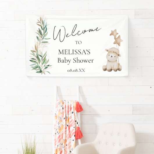 Lief klein lamsgroen welkomstbord banner (Insitu)