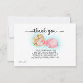 Lief klein meisje Baby shower dank u kaart (Voorkant)