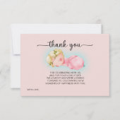 Lief klein meisje Baby shower dank u kaart (Voorkant)