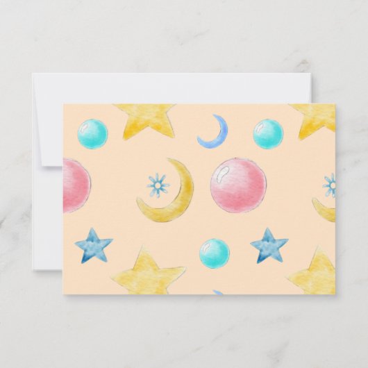 Lief klein meisje Baby shower dank u kaart (Achterkant)