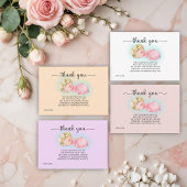 Lief klein meisje Baby shower dank u kaart