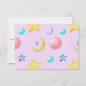 Lief klein meisje Baby shower dank u kaart (Achterkant)