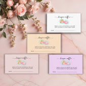 Lief klein meisje Baby shower luier loterij Informatiekaartje