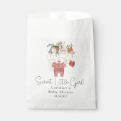 Lief klein meisje boho kleding Baby shower Bedankzakje (Voorkant)