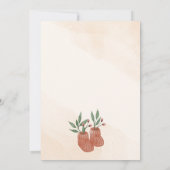 Lief klein meisje boho kleding Baby shower Kaart (Achterkant)