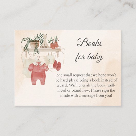Lief klein meisje boho kleding boeken voor Baby Informatiekaartje (Voorkant)