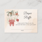 Lief klein meisje boho kleding luier rafel informatiekaartje (Voorkant)