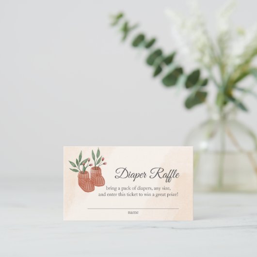 Lief klein meisje boho kleding luier rafel informatiekaartje (Staand voorkant)