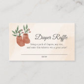 Lief klein meisje boho kleding luier rafel informatiekaartje (Voorkant)