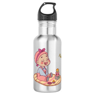 Lief klein meisje Gefeliciteerd verjaardag Waterfles