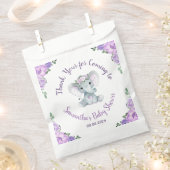 Lief klein meisje op haar weg Olifant Paarse kopje Bedankzakje (Geknipt)