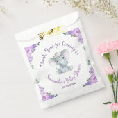 Lief klein meisje op haar weg Olifant Paarse kopje Bedankzakje (Gezegeld)